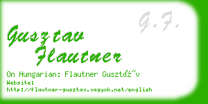 gusztav flautner business card